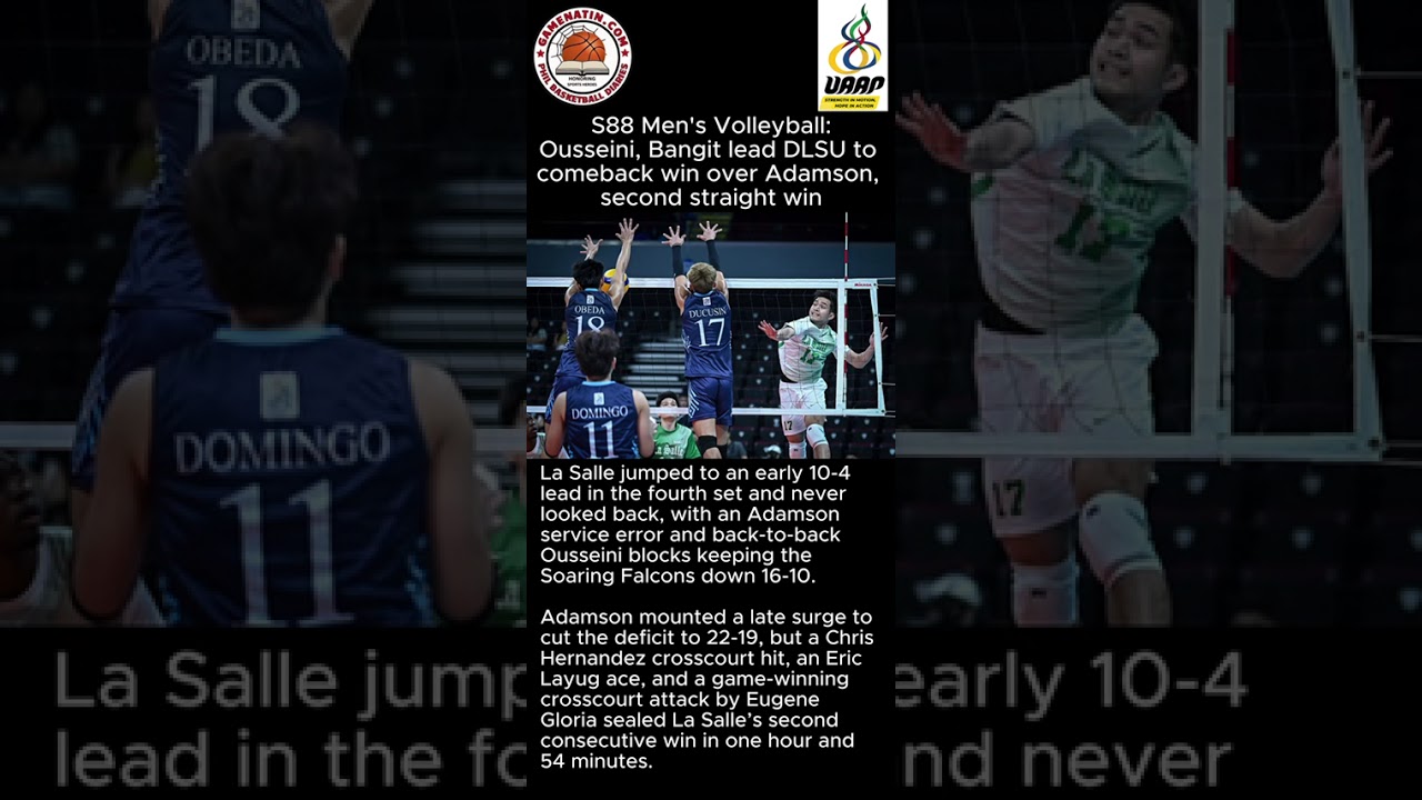 UAAP Men's Volleyball: DLSU trounces Adamson in 4 sets