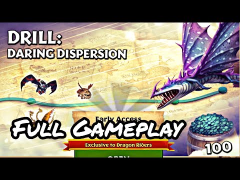 NEW GAUNTLET "DRILL: DARING DISPERSION" FULL GAMEPLAY - Dragons: Rise of Berk