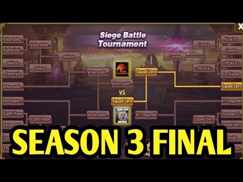 Siege Battle Tournament Season 3 FINAL - Squad Zero Vs Aftermath EU - Summoners War