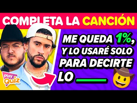 Complete the Song 🔊🤔🎸 | PlayQuiz Trivia - Music Special