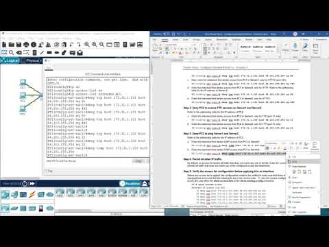(CCNP ENCOR v8)  26.2.2 Packet Tracer - Configure Extended IPv4 ACLs - Scenario 2
