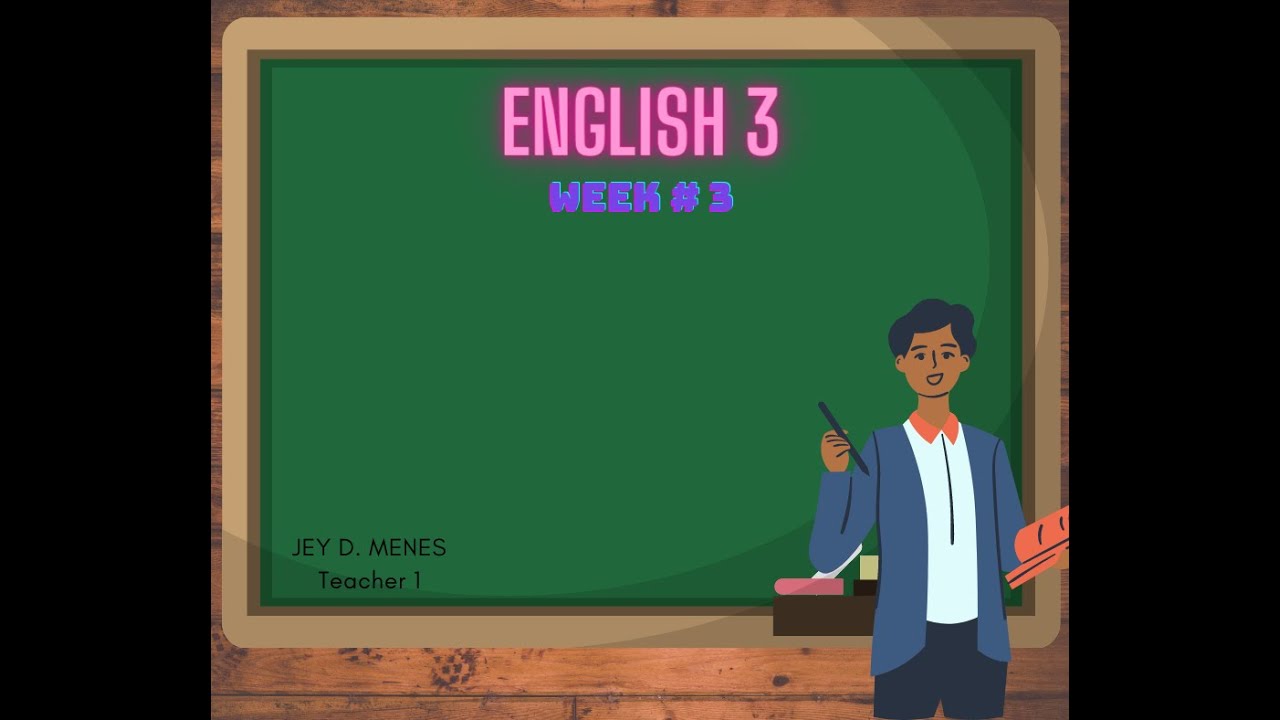 English 3 Week 3 Descriptive Paragraph