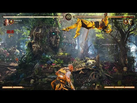 MK1-Baraka/Cyrax actual mid screen combo opti 😏 (1st combo more dmg becuz kameo got hit)