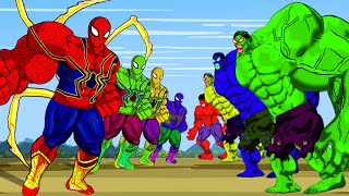 TEAM HULK VS TEAM SPIDER MAN Size comparison [2024]  Evolution Mystery - FUNNY