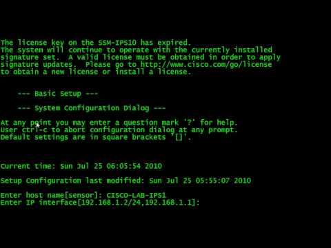 AIP-SSM - Initial Configuration - Basic Parameters