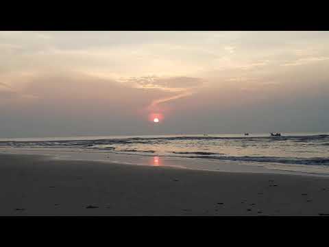 Beautiful Sunrise in Bandar Beach, Nice View of Sunrise in Machilipatnam Beach, Manginapudi Beach