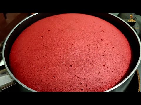 Basic Red Velvet sponge cake without oven/sponge cake/red velvet cake