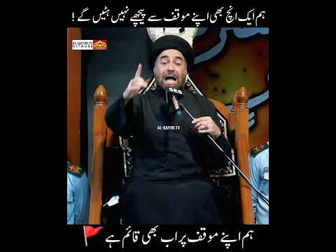 Hum Ek inch Bhi Apne Maukif Se Piche Nai Jayenge | Aj Bhi Hm Apne Maukif Per Qaim Ha ðŸš©Ali Raza Rizvi