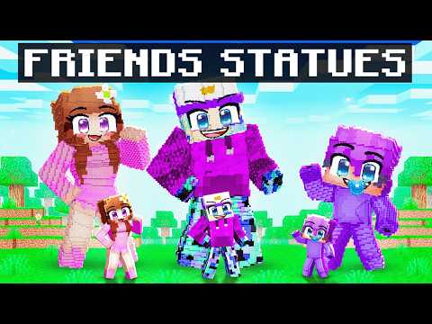 Dash vs FRIENDS STATUE House Battle in Minecraft!