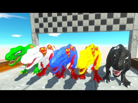 Team Superman T-rex Colors Hunting Found Speed Race Champion - Jurassic World Evolution 2 ARBS