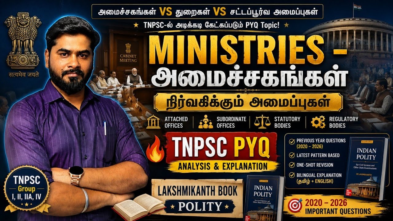 MINISTRIES/அமைச்சகங்கள்/Tnpsc PYQ/Lakshmikant polity book Series/Playlist/#tnpscgroup4 #tnpscgroup2 