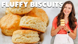 Easy Fluffy Homemade Biscuits - ONLY 6 INGREDIENTS