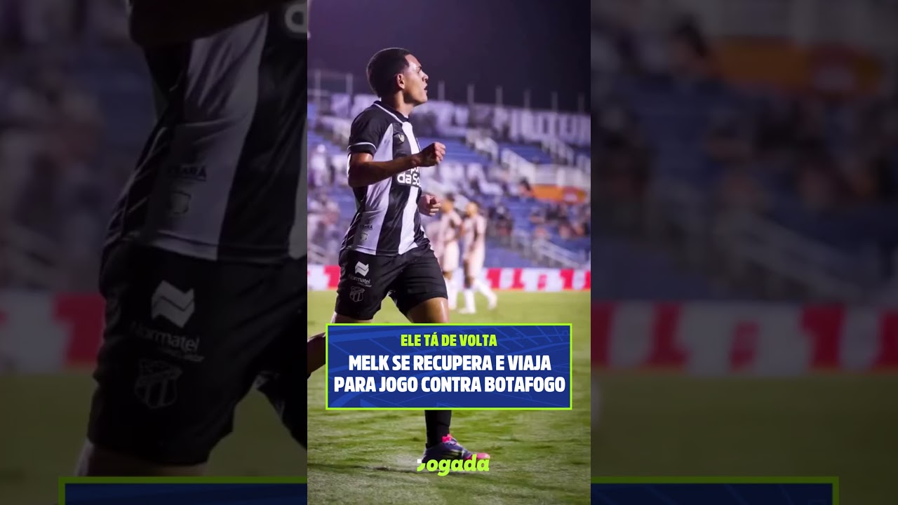 Imagem da notícia Melk se recupera e viaja para jogo do Ceará contra o Botafogo-SP