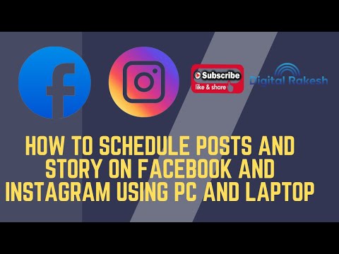 How To Schedule Posts And Story On Facebook And Instagram Using PC And Laptop