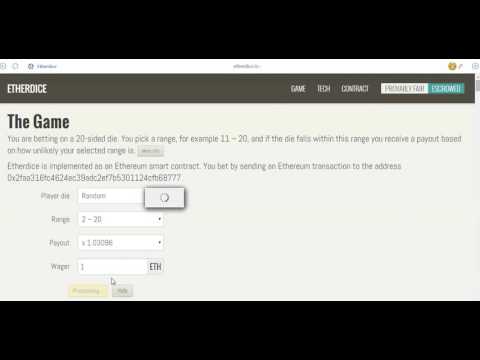 Ethereum's Etherdice Preview