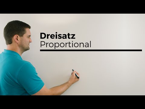 Dreisatz, schnelle Rechnung, Proportional, direkte Proportionalität | Mathe by Daniel Jung