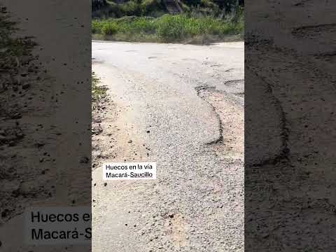 Mal estado de la vía Macará-Saucillo en la provincia de Loja.