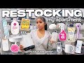 RESTOCKING MY NEW APARTMENT Hygiene Cleaning Supplies Home Decor Deep Clean