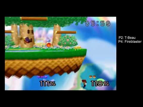 T-Beau (Captain Falcon) vs Fireblaster (Yoshi, Mario, Pikachu)