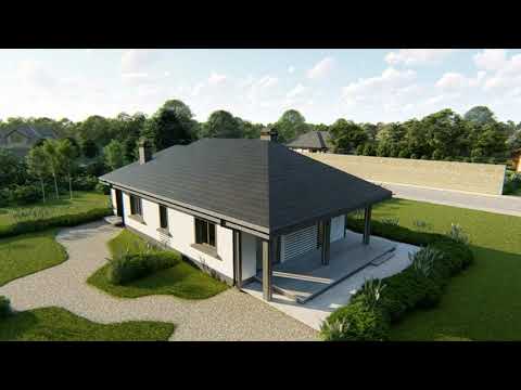 Z55 GP   Gotowy projekt domu parterowego we współczesnym stylu do 94 m2