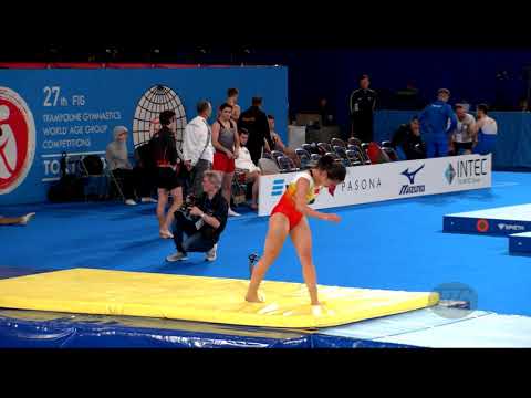 HUANG Jingyi (CHN) W - 2019 Trampoline Worlds, Tokyo (JPN) - Qualification Tumbling R1