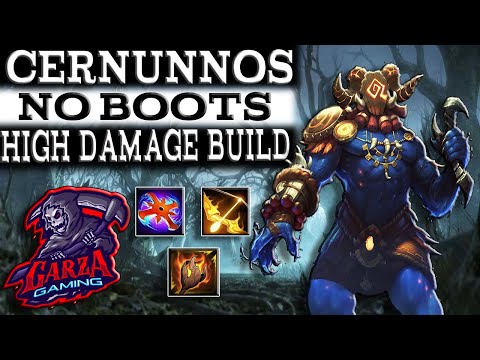 Smite Arena Cernunnos No BOOTS High Crit Build | (Designed To Counter Chain CC Teams!!!)