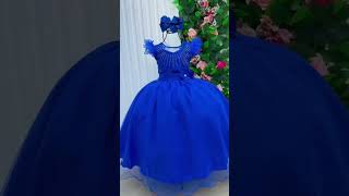 Vídeo de Vestido Infantil Longo Luxo - Azul Royal