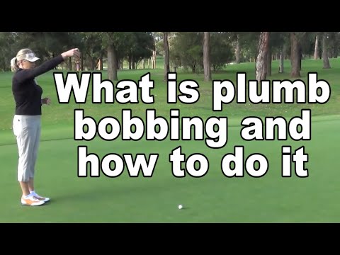 Part of a video titled How to plumb bob when you putt - YouTube