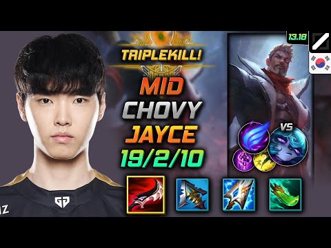 Jayce Mid Build Chovy Duskblade of Draktharr Phase Rush - LOL KR Challenger Patch 13.18