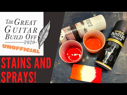 Great Guitar Build Off  |  Part 4 Using Stains and sprays to create a Sunburst Stratocaster