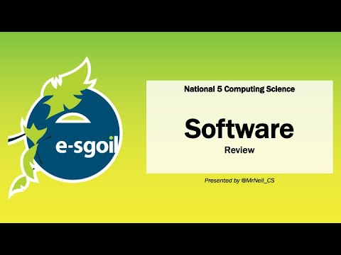 eSgoil: N5CS: Software - Unit Review