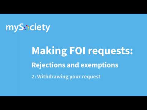 When you should withdraw your FOI request