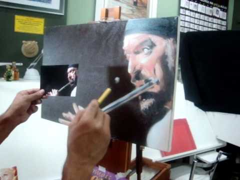 Demosntração de pintura com o professor Marshall 2.
