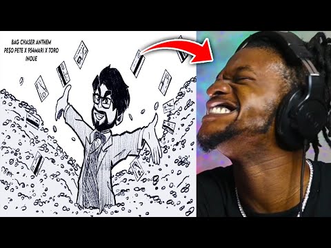 PE$O PETE x 954MARI x TORO - BAG CHASER ANTHEM (OFFICIAL LYRIC VIDEO) [GREAT PRETENDER] REACTION