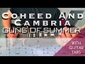 Coheed And Cambria-￼ Guns Of Summer Cover (Guitar Tabs On Screen)