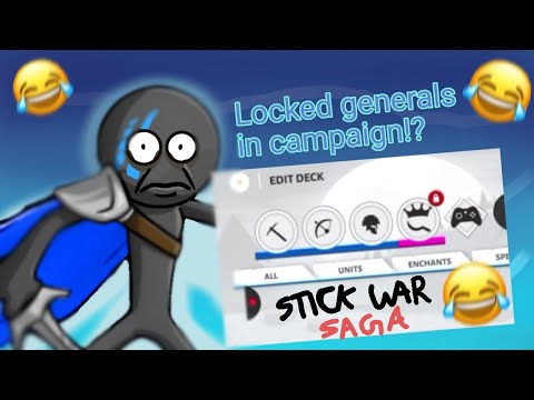 𒇫Locked generals in campaign!? Stick war saga. #stickwarsaga