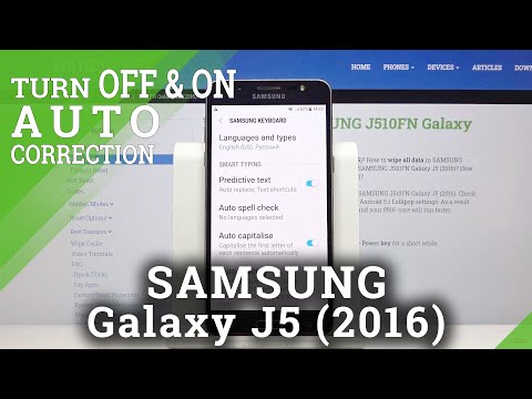 How to Enter Auto Correction Options in SAMSUNG Galaxy J5 2016 – Manage Correction Settings