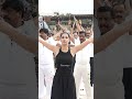 Actress Meenakshichaudhary Spotted At Internationaldayofyoga2025 In Hyd