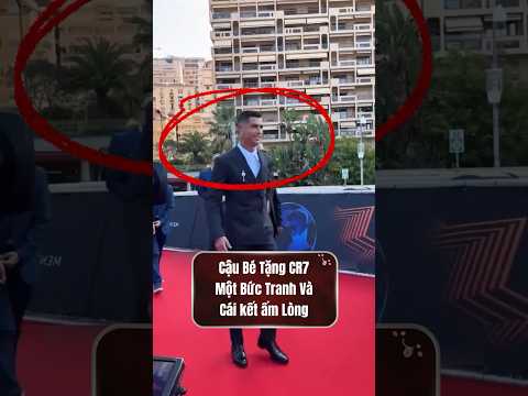 Cậu Bé Tặng CR7 Một Bức Tranh Và Cái kết ấm Lòng #lebongda #ronaldo #shorts