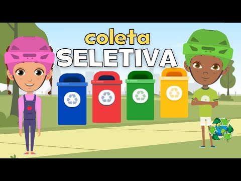 Coleta seletiva - Cores das lixeiras - Reciclar - Meio ambiente - Vídeo educativo - BNCC