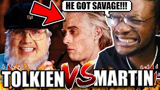 J. R. R. Tolkien vs George R. R. Martin. Epic Rap Battles of History (REACTION)