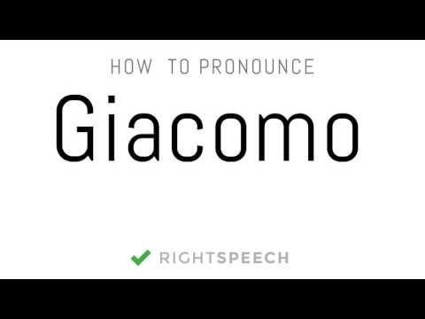 Giacomo - How to pronounce Giacomo