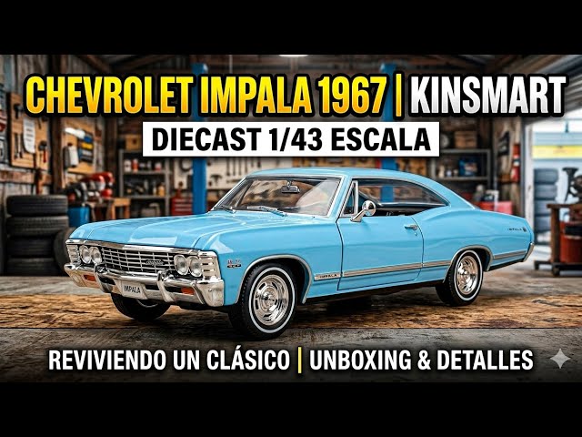 Vídeo relacionado con KiNSMART - Modelo a escala 1/43 compatible con Chevrolet Impala 1967 (blanco)