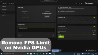 Remove FPS Limit Nvidia GPU | Get Maximum FPS | Geforce Experience - TechLanders Youtube