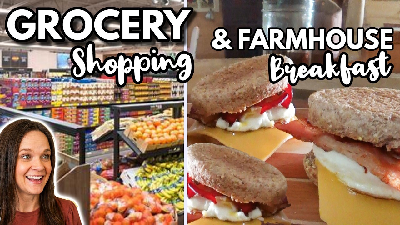 NEW✨ Mama FINDS at ALDI, Ingles, & BREAKFAST for Family & Farm Animals 🐏 Grocery Day & Egg McMuffins