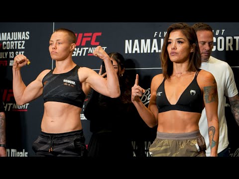 UFC FIGHT NIGHT DENVER OFFICIAL WEIGH INS AND FACE OFFS