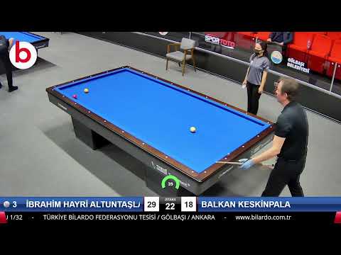 İBRAHİM HAYRİ ALTUNTAŞLAR & BALKAN KESKİNPALA Bilardo Maçı - 2022 ERKEKLER 1.ETAP-FİNAL GRUBU 1/32