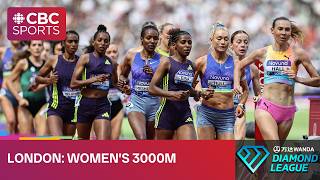 FULL women's 3000m (with cutaways) at London Diamond League meet #athletics #trackandfield
