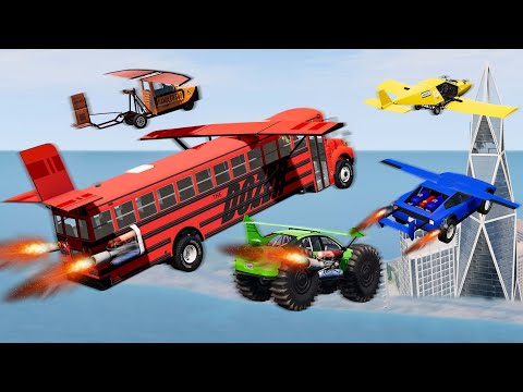 Flying Car Fight #2 - Who is better? - Beamng drive - Beamng drive
