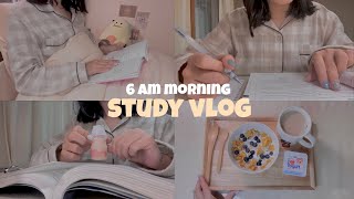 ☀️ morning routine | productive 6 am morning study vlog 🗒 | waking up early 🌅 2021 | SunnyVlog